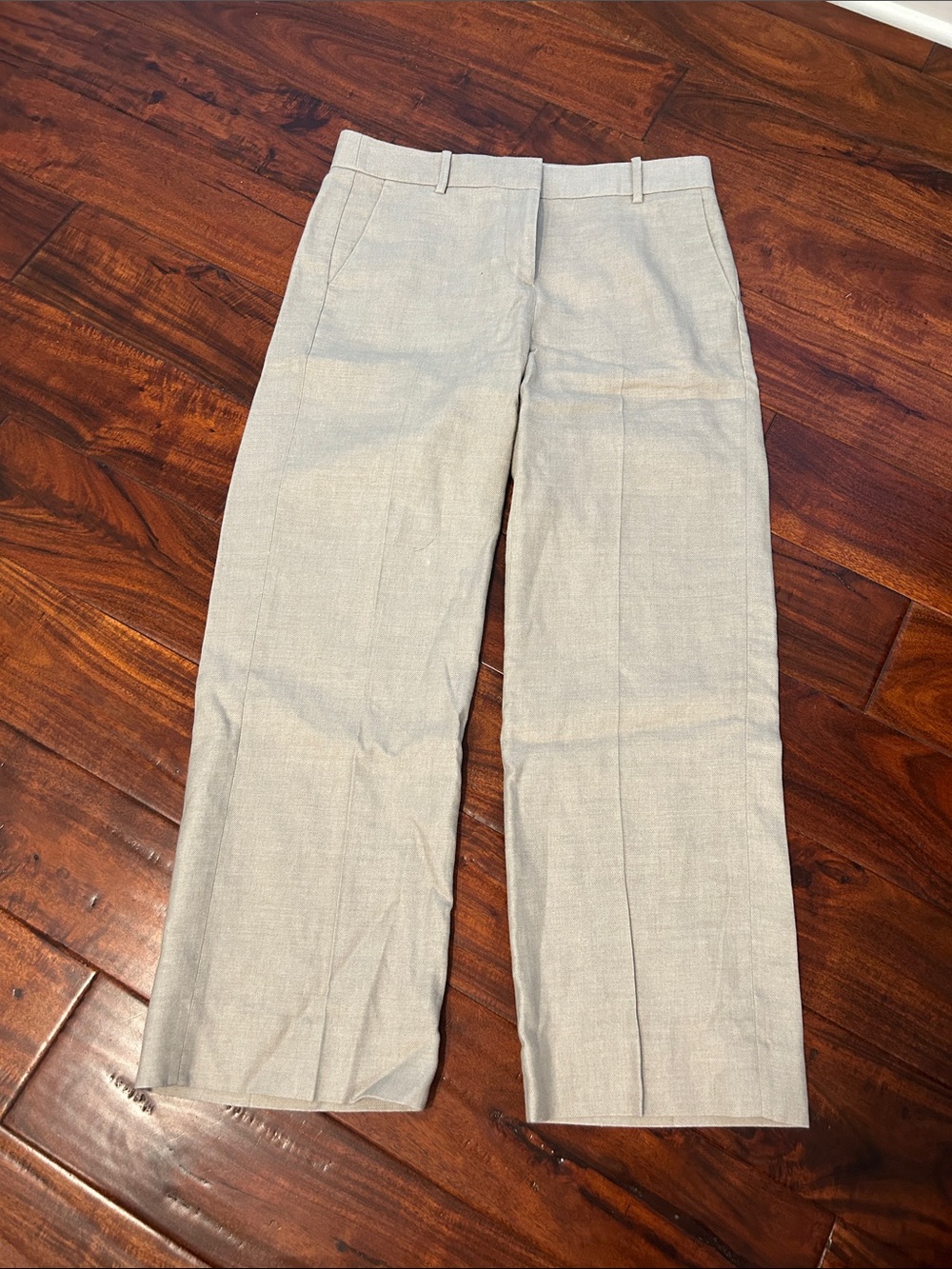 J. Crew Women's Cropped Wide-Leg Linen Blend Pants in Light Tan